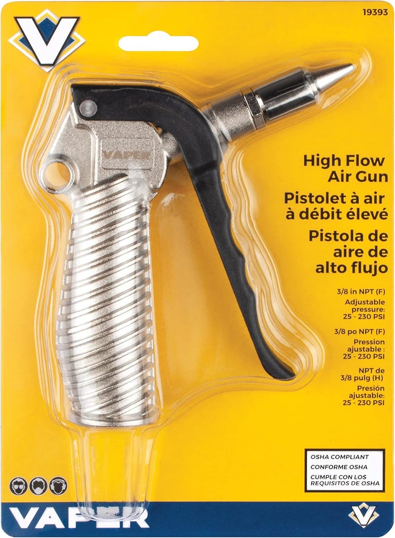 Vaper 19393 High Flow Air Blow Gun With Noise Reduction Nozzle - Image 2